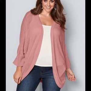 Pink Curve Light Cardigan sweaters